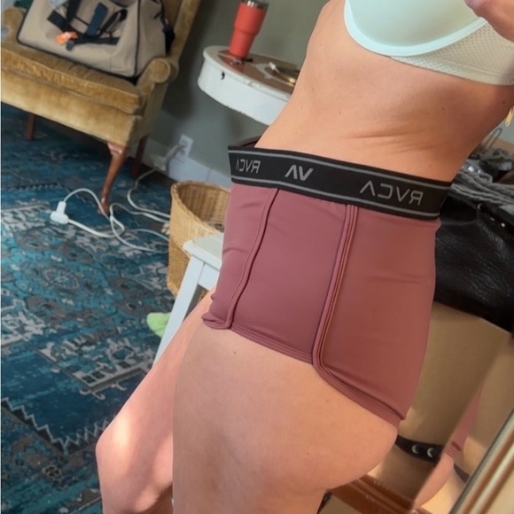 RVCA Women's Mauve / Dusty Pink Swim Booty Shorts - Picture 8 of 10